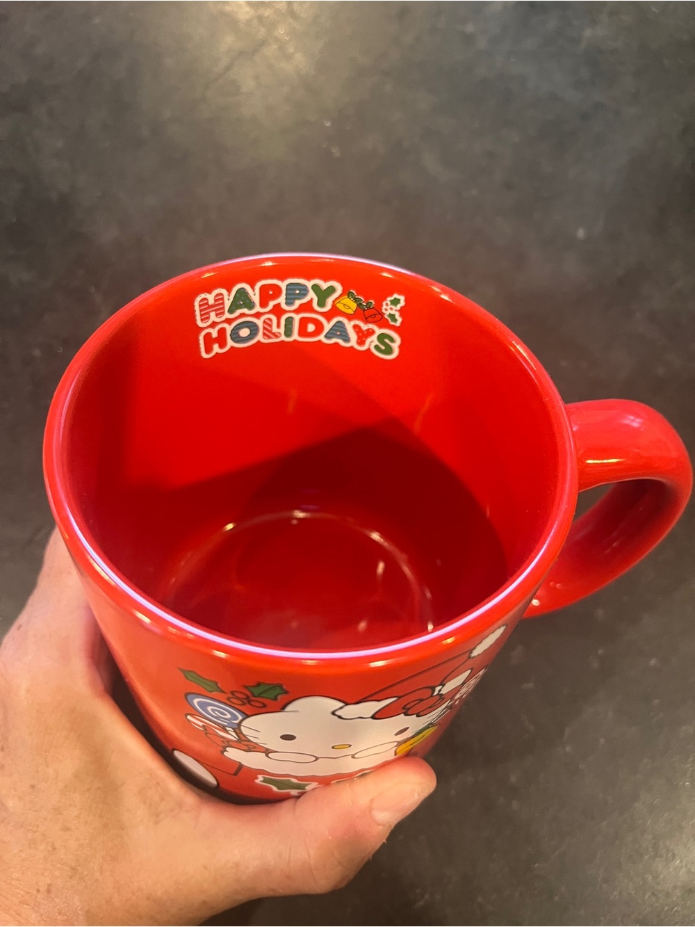 Sanrio Hello Kitty Holiday Christmas Mug Ceramic Red - Picture 3 of 4